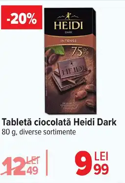 Carrefour Tabletă ciocolată Heidi Dark Ofertă