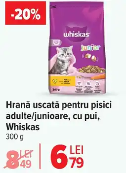 Hrană uscată pentru pisici adulte/junioare, cu pui, Whiskas