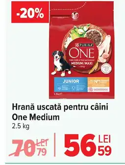 Carrefour Hrană uscată pentru câini One Medium Ofertă