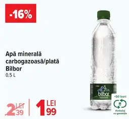 Carrefour Apă minerală carbogazoasă/plată Bilbor Ofertă