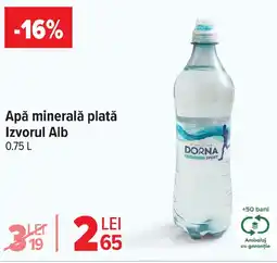 Carrefour Apă minerală plată Izvorul Alb Ofertă