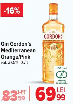 Carrefour Gin Gordon's Mediterranean Orange/Pink Ofertă