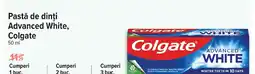 Carrefour Pastă de dinți Advanced White, Colgate Ofertă