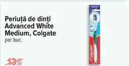Carrefour Periuţă de dinți Advanced White Medium, Colgate Ofertă