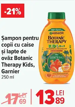 Carrefour Şampon pentru copii cu caise şi lapte de ovǎz Botanic Therapy Kids, Garnier Ofertă
