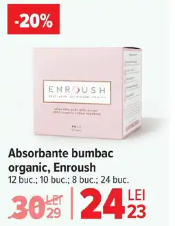 Carrefour Absorbante bumbac organic, Enroush Ofertă