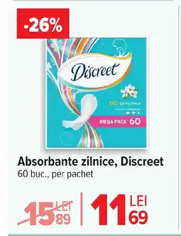 Carrefour Absorbante zilnice, Discreet Ofertă