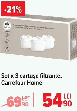Carrefour Set x 3 cartuşe filtrante, Carrefour Home Ofertă