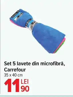 Carrefour Set 5 lavete din microfibrǎ, Carrefour Ofertă
