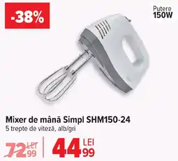 Carrefour Mixer de mână Simpl SHM150-24 Ofertă