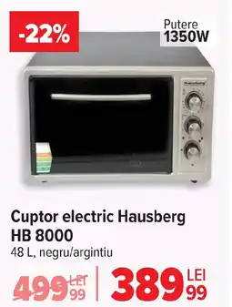 Carrefour Cuptor electric Hausberg HB 8000 Ofertă