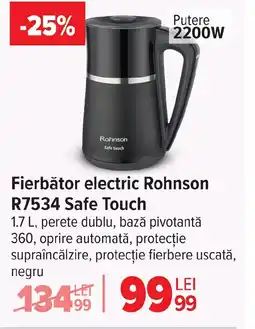 Carrefour Fierbător electric Rohnson R7534 Safe Touch Ofertă