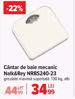 Carrefour Cântar de baie mecanic Nalk&Rey NRBS240-23 Ofertă