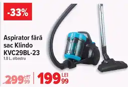 Carrefour Aspirator fără sac Klindo KVC29BL-23 Ofertă