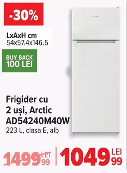 Carrefour Frigider cu 2 uşi, Arctic AD54240M40W Ofertă