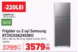 Carrefour Frigider cu 2 uşi Samsung RT31CG5624S9EO Ofertă