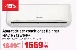 Carrefour Aparat de aer condiționat Heinner HAC-HS12WIFI++ Ofertă