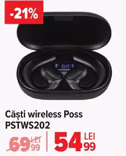 Carrefour Căşti wireless Poss PSTWS202 Ofertă
