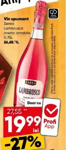PROFI Vin spumant Zarea Lambrusco rosato amabile Ofertă