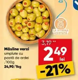 PROFI Măsline verzi umplute cu pastă de ardei Ofertă
