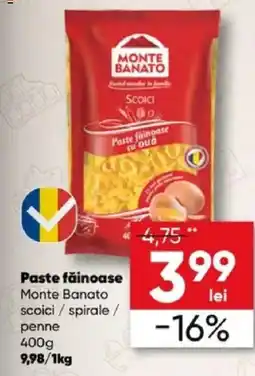 PROFI Paste făinoase Monte Banato scoici / spirale / penne Ofertă
