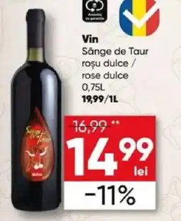 PROFI Vin Sânge de Taur roşu dulce / rose dulce Ofertă