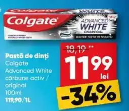 PROFI Pastă de dinți Colgate Advanced White cărbune activ / original Ofertă