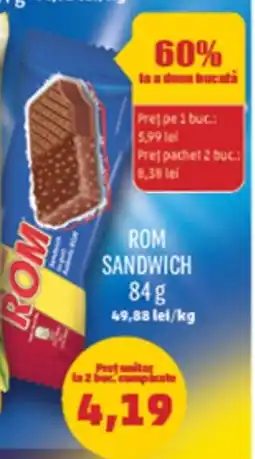 Penny Rom sandwich Ofertă