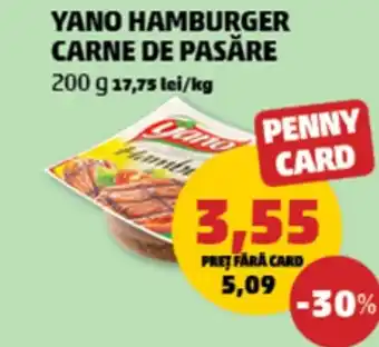 Penny Yano hamburger carne de pasăre Ofertă