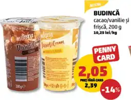 Penny Budincă cacao/vanilie şi friscă Ofertă