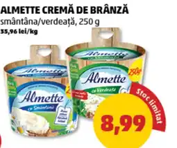 Penny Almette cremă de brânză smântâna/verdeaţă Ofertă