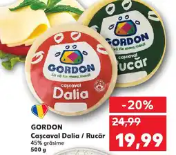 Kaufland GORDON Cascaval Dalia / Rucăr Ofertă