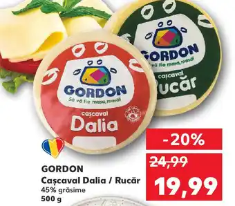 Kaufland GORDON Cascaval Dalia / Rucăr Ofertă