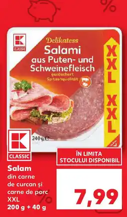 Kaufland Salam din carne de curcan şi carne de porc XXL Ofertă