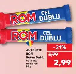 Kaufland Autentic Rom Baton Dublu Ofertă