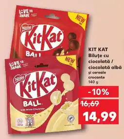 Kaufland KIT KAT Biluţe cu ciocolată / ciocolată albă şi cereale crocante Ofertă