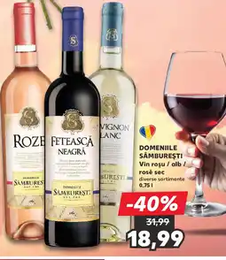 Kaufland DOMENIILE SÂMBUREŞTI Vin roşu / alb / rosé sec Ofertă
