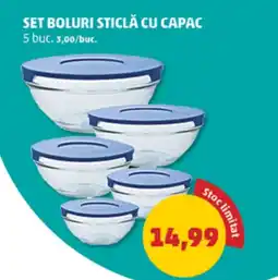 Penny Set boluri sticlă cu capac Ofertă