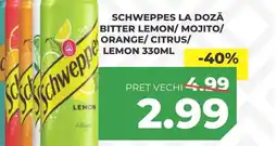 Simos Schweppes la doză bitter lemon/mojito/ orange/ citrus/ lemon Ofertă