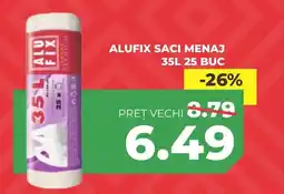 Simos Alufix saci menaj Ofertă