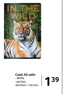 Selgros Caiet A5 velin - 48 file Ofertă