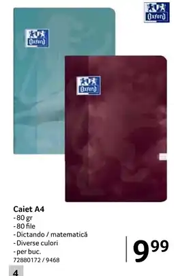 Selgros Caiet A4 - 80 file Ofertă