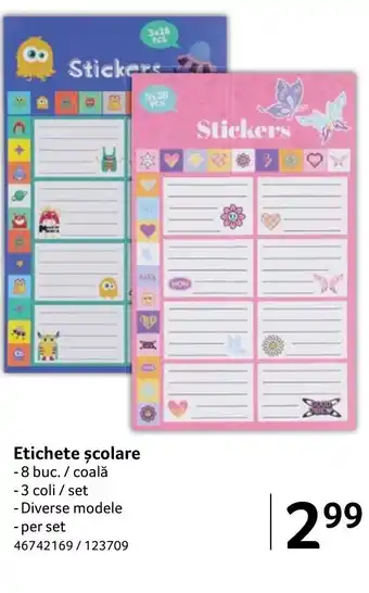 Selgros Etichete școlare Ofertă