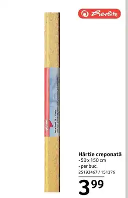 Selgros Hârtie creponată Ofertă