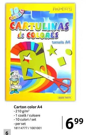 Selgros Carton color A4 Ofertă