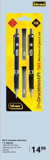 Selgros Set 2 creioane mecanice + 2 rezerve Ofertă