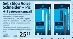 Selgros Set stilou Voice Schneider + Pic + 6 patroane cerneală Ofertă
