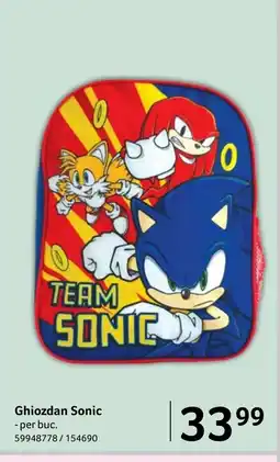 Selgros Ghiozdan Sonic Ofertă