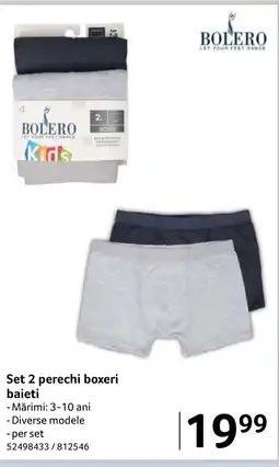 Selgros Set 2 perechi boxeri baieti Ofertă