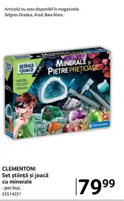 Selgros CLEMENTONI Set știință și joacă cu minerale Ofertă